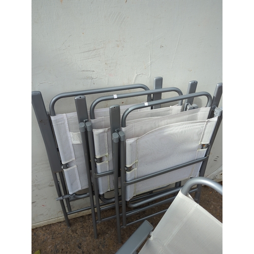 136 - Lot of Folding Chairs and Glass Table