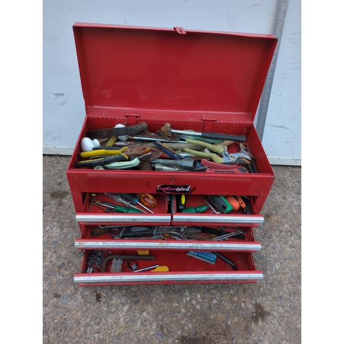 Power Devil Tool Chest with Assorted Tools