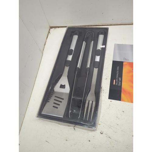 202 - Homebase Deluxe Stainless Steel BBQ Tool Set