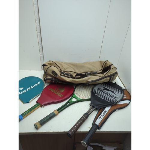 226 - Slazenger Panther Club & Jaguar Tennis Rackets with Covers