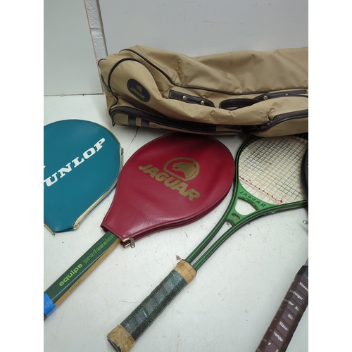 226 - Slazenger Panther Club & Jaguar Tennis Rackets with Covers