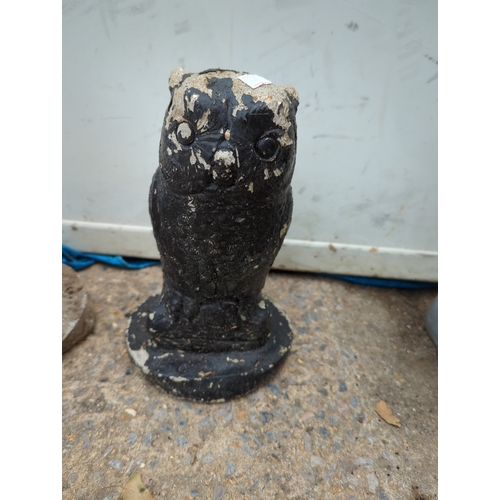283 - Selection of Garden Statues including Owl and Figure