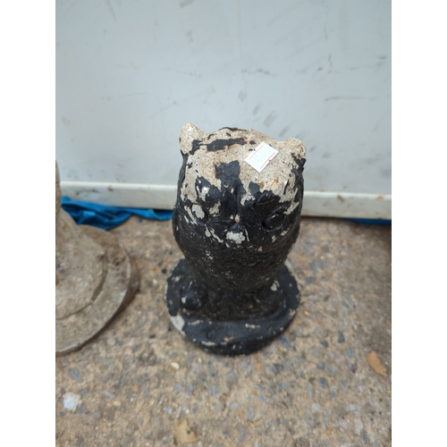 283 - Selection of Garden Statues including Owl and Figure