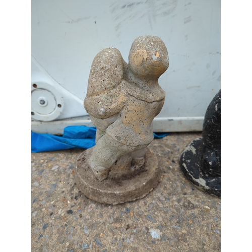 283 - Selection of Garden Statues including Owl and Figure