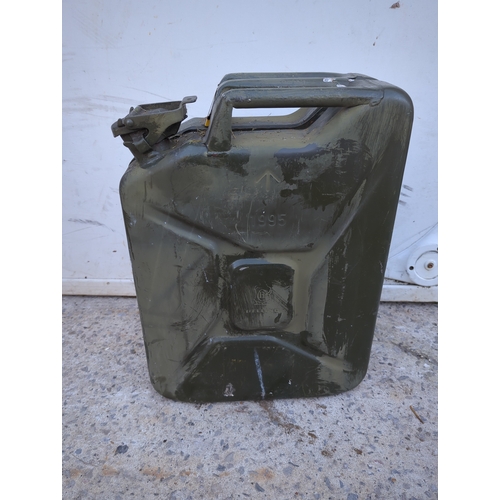 156 - Green Metal Gerry Can for Diesel Fuel