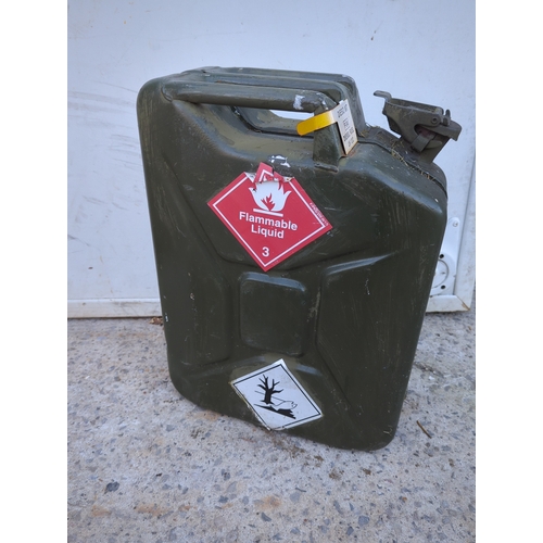 156 - Green Metal Gerry Can for Diesel Fuel