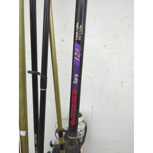 121 - Lot of 3 Fishing Rods including Shakespeare IN2 Mackerel Spin