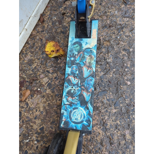 123 - Madd Gear Pro Scooter and Marvel Scooter Lot