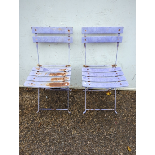 126 - Lot of 2 Metal Folding Chairs