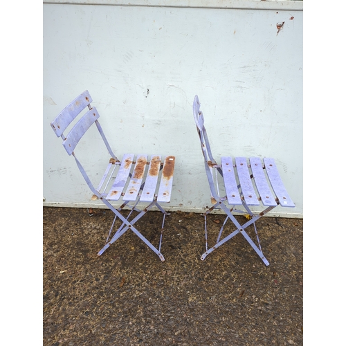 126 - Lot of 2 Metal Folding Chairs