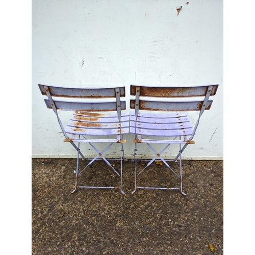 126 - Lot of 2 Metal Folding Chairs