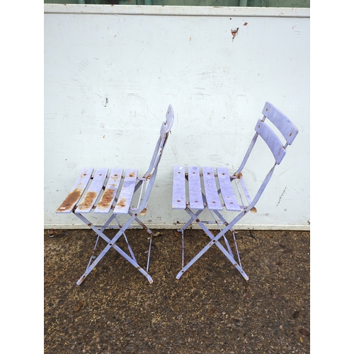 126 - Lot of 2 Metal Folding Chairs