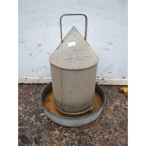 129 - Metal Poultry Feeder