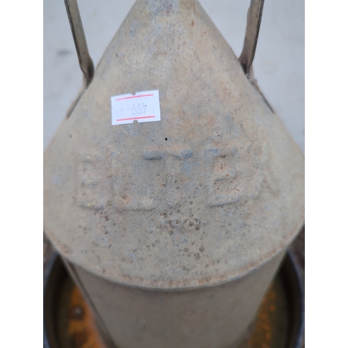 129 - Metal Poultry Feeder