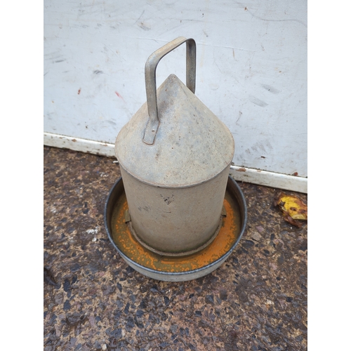 129 - Metal Poultry Feeder