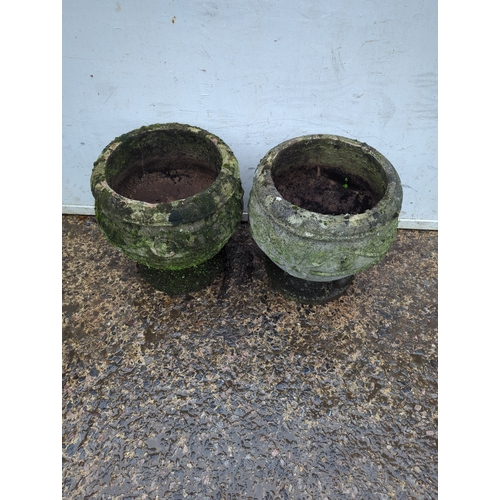148 - Pair of Decorative Concrete Garden Planters