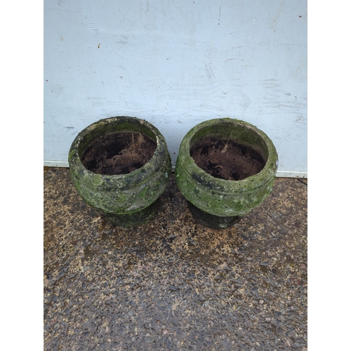 150 - Pair of Decorative Concrete Planters