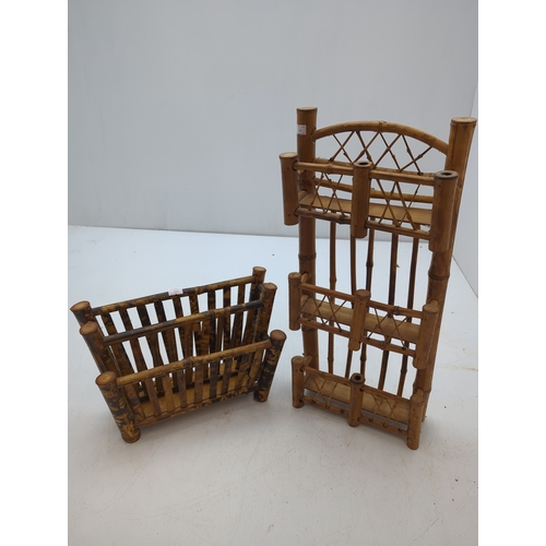 410 - Pair of Bamboo Newspaper Racks