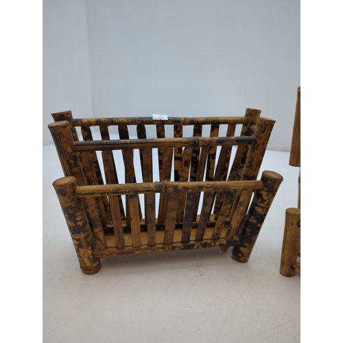 410 - Pair of Bamboo Newspaper Racks