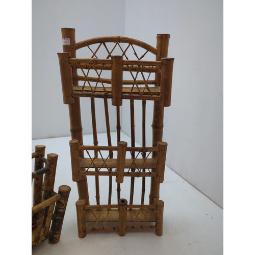 410 - Pair of Bamboo Newspaper Racks