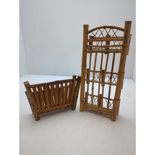 410 - Pair of Bamboo Newspaper Racks