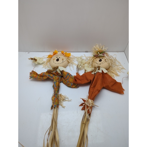 205 - Pair of Scarecrow Garden Decorations