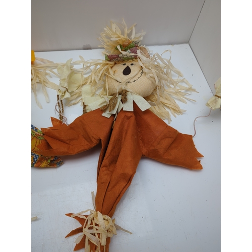 205 - Pair of Scarecrow Garden Decorations