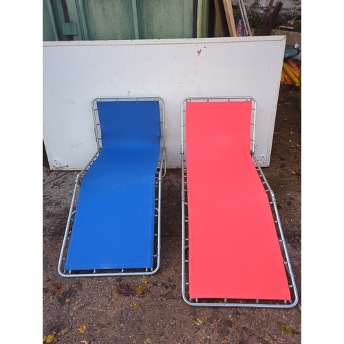 249 - Set of 2 Folding Sun Loungers