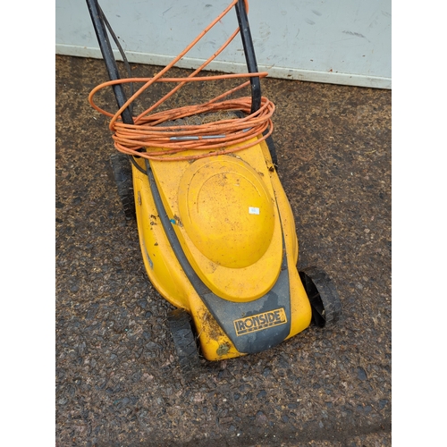 318 - Ironside C350 electric lawn mower - Basket Included