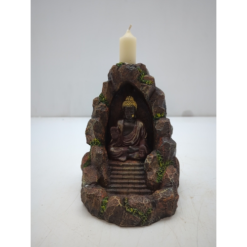 Buddha Rock Sculpture Candle Holder