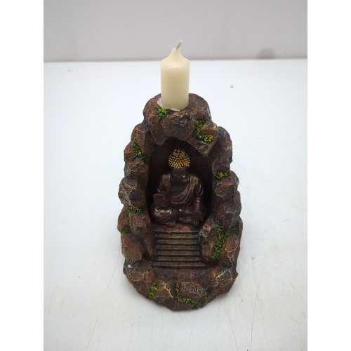 Buddha Rock Sculpture Candle Holder
