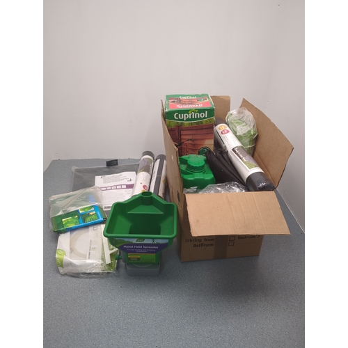 16 - Job lot of garden supplies including Cuprinol Fence Sprayer