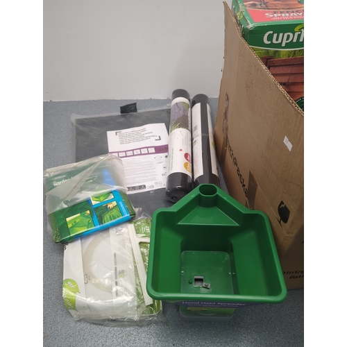 16 - Job lot of garden supplies including Cuprinol Fence Sprayer