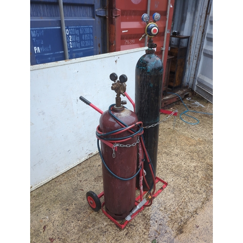 1631 - Oxygen M300 Cylinders with Trolley