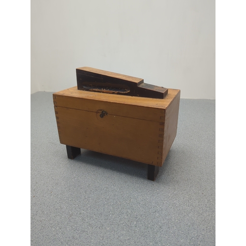 1817 - Pine Shoe Care Box with Polishes