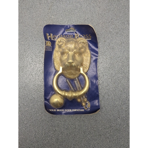 1837 - Heritage Brass Solid Brass Lion Door Knocker