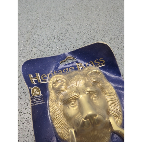 1837 - Heritage Brass Solid Brass Lion Door Knocker