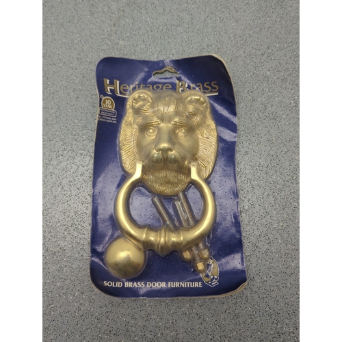 1837 - Heritage Brass Solid Brass Lion Door Knocker