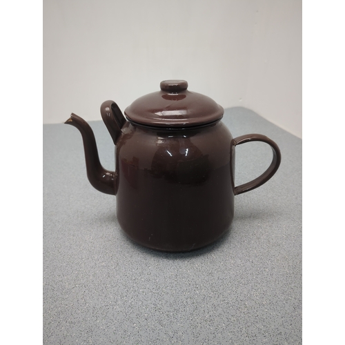 1850 - Glider Brown Enamel Teapot