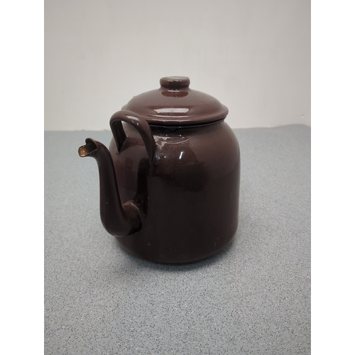 1850 - Glider Brown Enamel Teapot