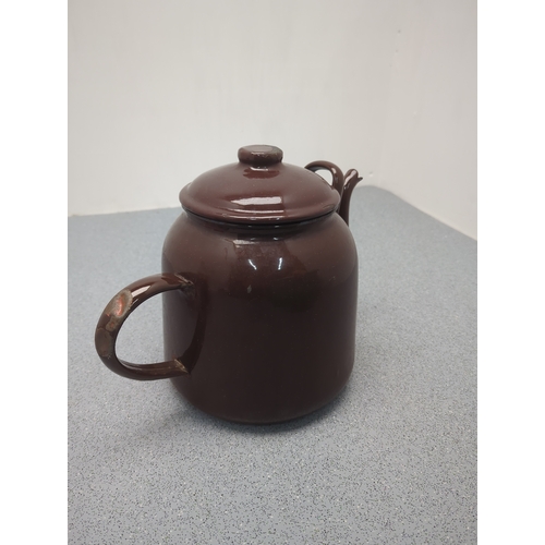 1850 - Glider Brown Enamel Teapot