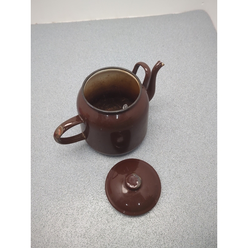1850 - Glider Brown Enamel Teapot