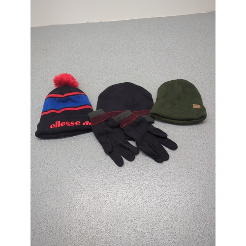 1879 - Lot of Winter Hats and Gloves including Ellesse Beanie