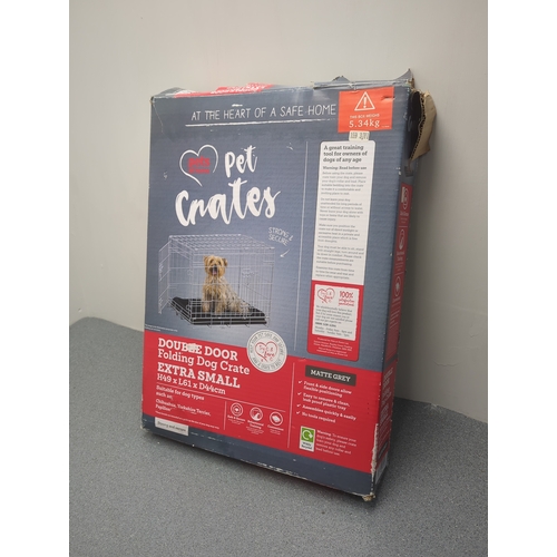 1894 - Pets at Home Double Door Folding Dog Crate Extra Small