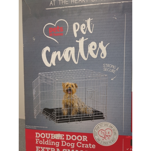 1894 - Pets at Home Double Door Folding Dog Crate Extra Small