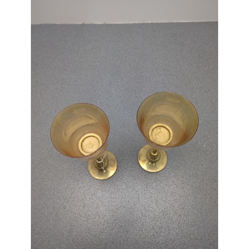 1897 - Pair of Brass Candle Holders