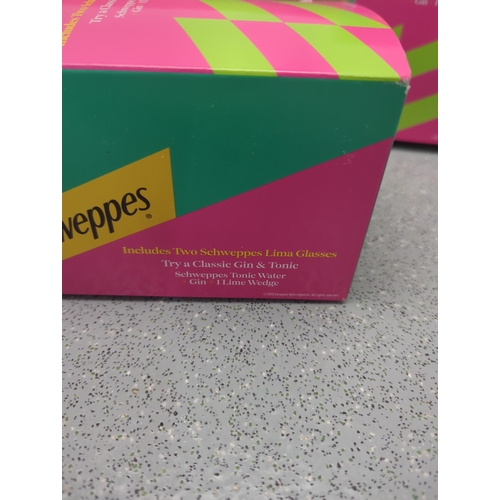 1908 - Bundle of Schweppes Lima Glasses