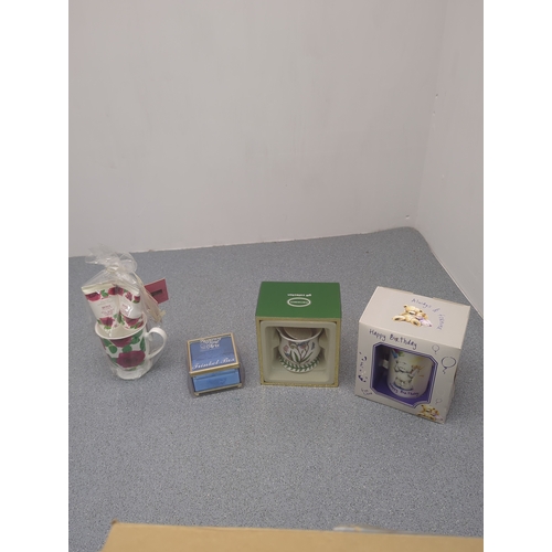 1989 - Lot of 4 Decorative Cups and Trinket Box