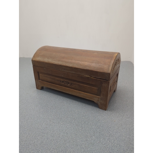 407 - Carved Wooden Chest