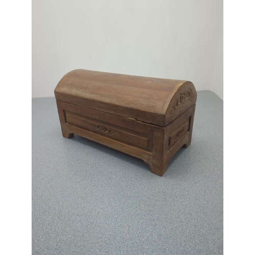 407 - Carved Wooden Chest